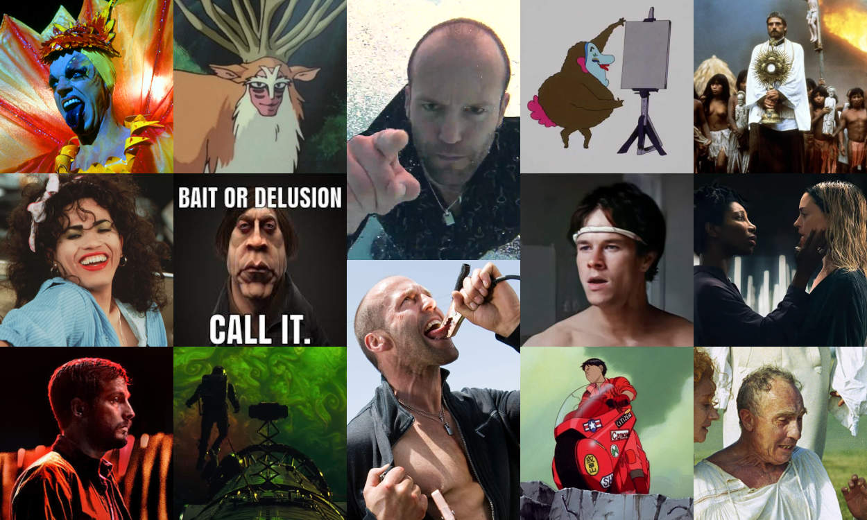 A montage of stills from the mentioned films
