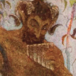 Modern painting of Pan