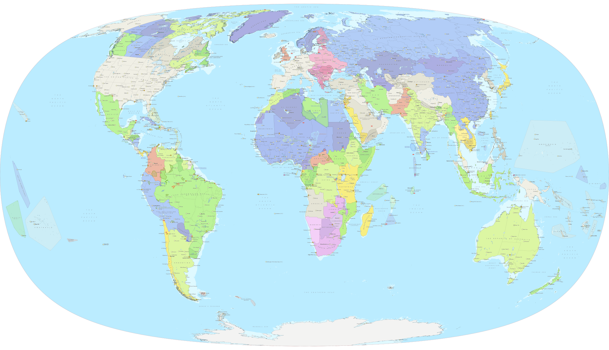 A map showing the factions of the war