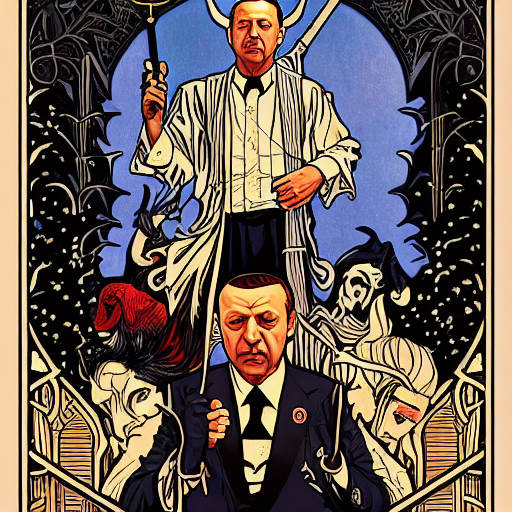 Erdoğan shooting a clone of himself