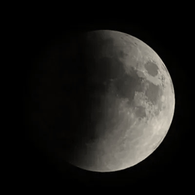 A partial lunar eclipse.